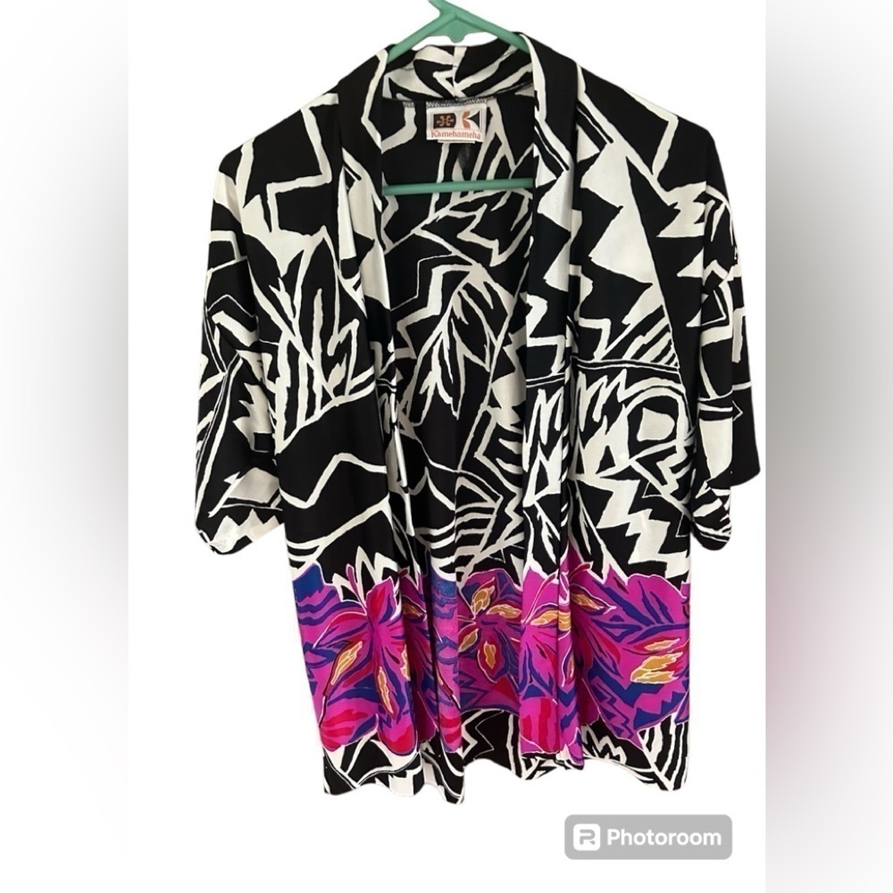 Vintage KAMEHAMEHA Short Sleeves Cardigan Size Small